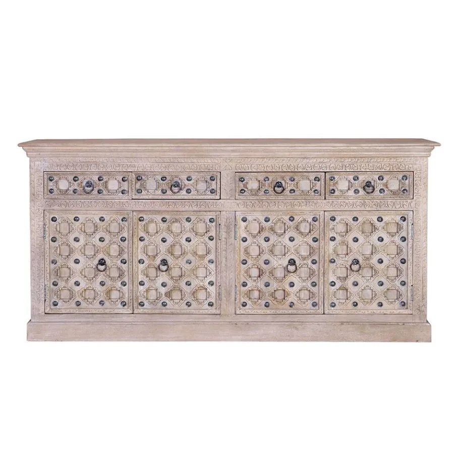 Hot Wohnen Vintage Design Sideboard in White Wash - Uladan