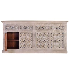 Hot Wohnen Vintage Design Sideboard in White Wash - Uladan