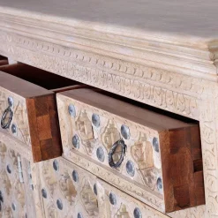 Hot Wohnen Vintage Design Sideboard in White Wash - Uladan