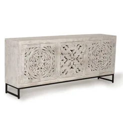 Hot Wohnen Vintage Design Sideboard in Holz White Wash - Fudorus