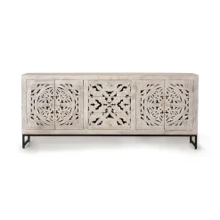 Hot Wohnen Vintage Design Sideboard in Holz White Wash - Fudorus