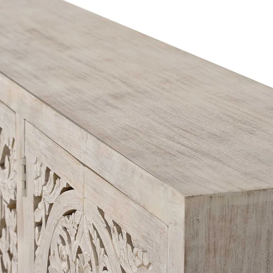 Hot Wohnen Vintage Design Sideboard in Holz White Wash - Fudorus