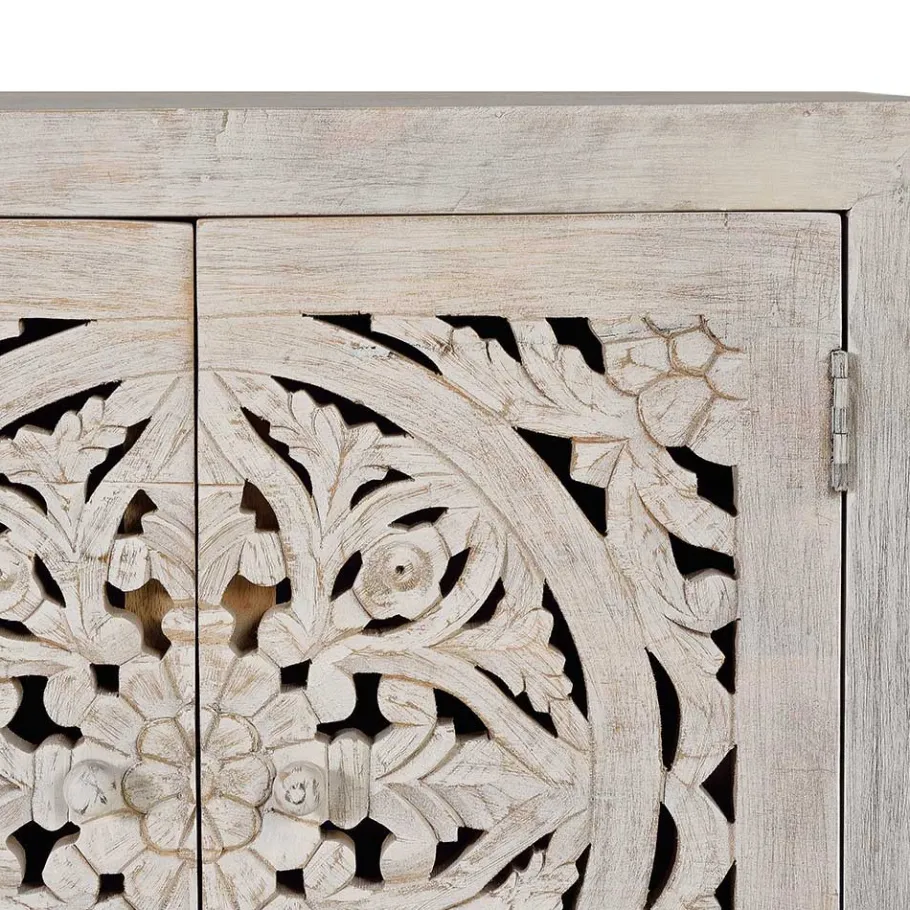 Hot Wohnen Vintage Design Sideboard in Holz White Wash - Fudorus