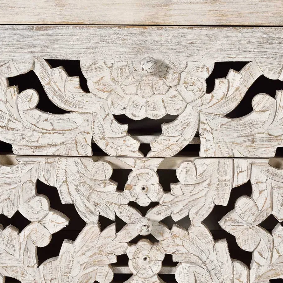 Hot Wohnen Vintage Design Sideboard in Holz White Wash - Fudorus
