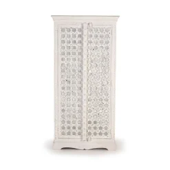 Hot Wohnen Vintage Garderobenschrank in White Wash Holz - Toscana