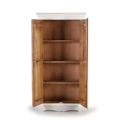 Hot Wohnen Vintage Garderobenschrank in White Wash Holz - Toscana
