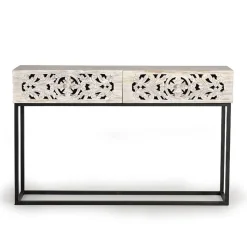 New Wohnen Vintage Konsolentisch in Holz White Wash - Anatto