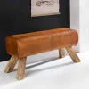 Best Wohnen Vintage Lederbank Snog mit Holzgestell rustikal