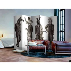 Outlet Wohnen Vintage Motiv Paravent Tierische Männer - Coint