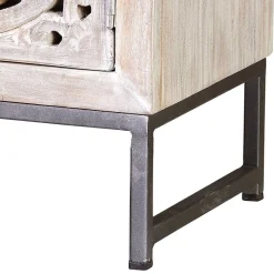 Best Wohnen Vintage Nachtschrank aus Mangoholz White Wash - Fudorus