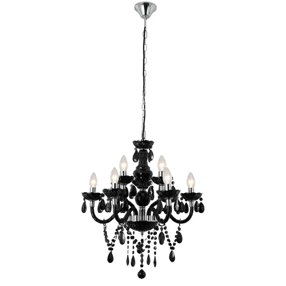 Sale Wohnen Vintage Style Kronleuchter in Schwarz - Brosias