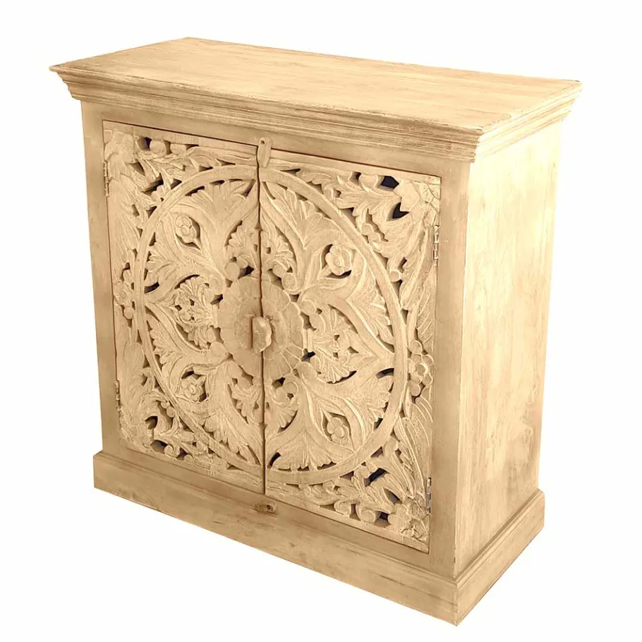 New Wohnen Vintage Türen Kommode mit floralem Ornament - Runiasa