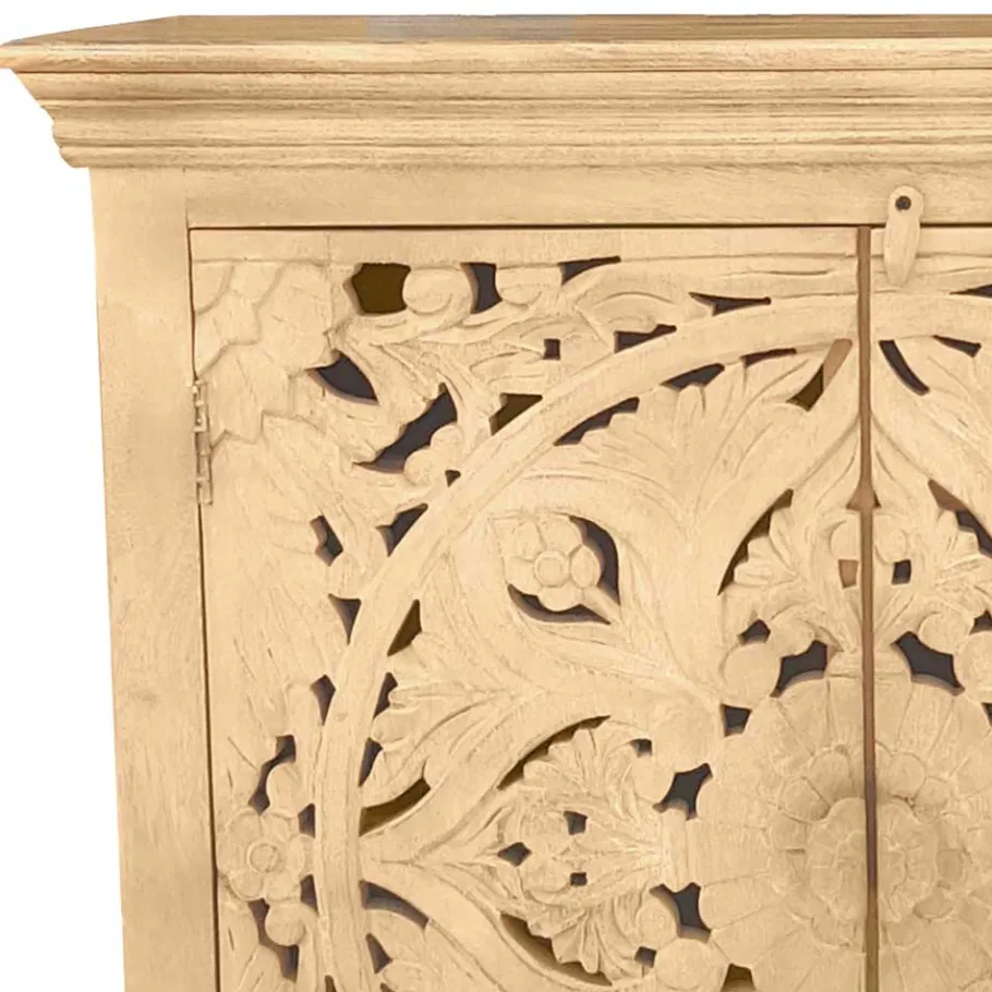 New Wohnen Vintage Türen Kommode mit floralem Ornament - Runiasa