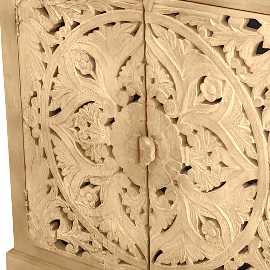 New Wohnen Vintage Türen Kommode mit floralem Ornament - Runiasa
