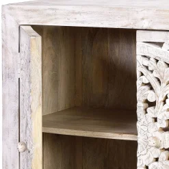 Clearance Wohnen Vintage Türen-Kommode in Holz White Wash - Fudorus