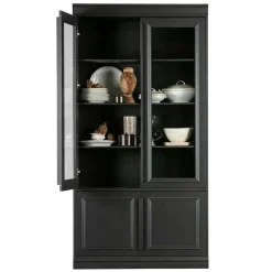 Sale Wohnen Vintage Vitrinenschrank in Schwarz - Graddos