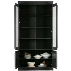 Sale Wohnen Vintage Vitrinenschrank in Schwarz - Graddos