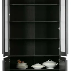 Sale Wohnen Vintage Vitrinenschrank in Schwarz - Graddos