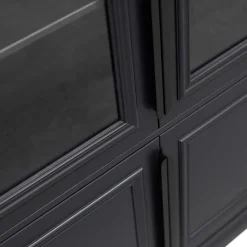 Sale Wohnen Vintage Vitrinenschrank in Schwarz - Graddos