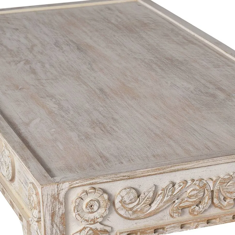 New Wohnen Vintage Wohnzimmertisch in Mangoholz White Wash - Lornas