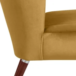 Sale Wohnen Vintagesessel aus Samtvelours in Gelb - Plexino