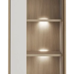 Online Wohnen Vitrine in Weiß und Eiche Dekor - Ovidio