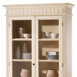 New Wohnen Vitrine Kulyna in Creme Vintage