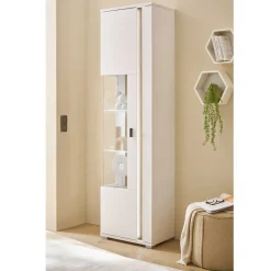 Online Wohnen Vitrine mit LED Licht und Metallgriff - Racelyn