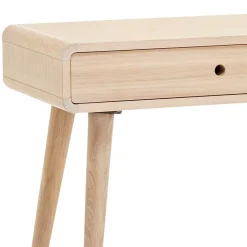 Wohnen Vollholz Schreibtisch in Eiche Bianco - Kartezi