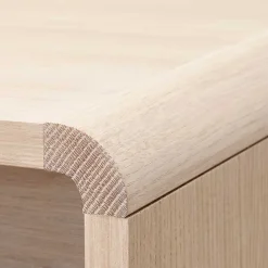 Wohnen Vollholz Schreibtisch in Eiche Bianco - Kartezi