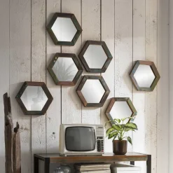 Best Wohnen Waben Wandspiegel im Shabby Chic - Vosbadus