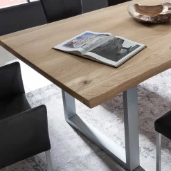 Outlet Wohnen Waldkanten Esstisch aus Wildeiche massiv - Clasina