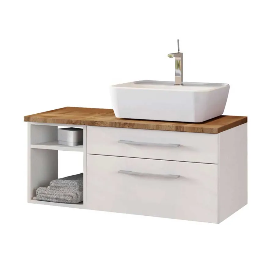 Clearance Wohnen Wand Waschbeckenschrank Set 90cm - Enwicos (dreiteilig)