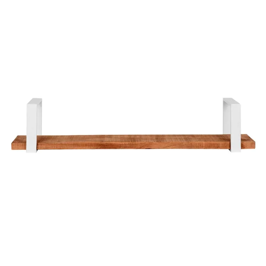 Discount Wohnen Wandboard aus Mangoholz & Metall Weiß - Siza
