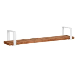 Discount Wohnen Wandboard aus Mangoholz & Metall Weiß - Siza