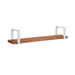 Discount Wohnen Wandboard aus Mangoholz & Metall Weiß - Siza