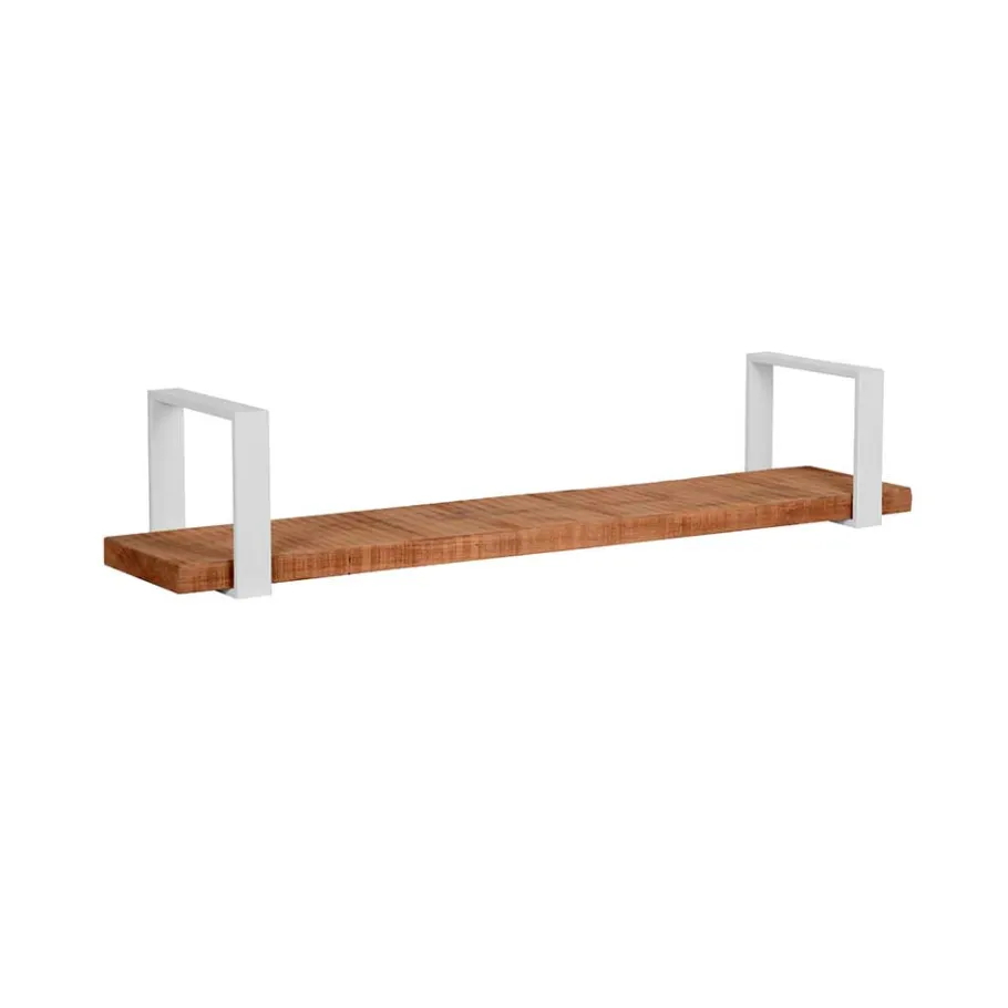 Discount Wohnen Wandboard aus Mangoholz & Metall Weiß - Siza