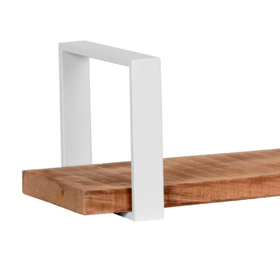 Discount Wohnen Wandboard aus Mangoholz & Metall Weiß - Siza