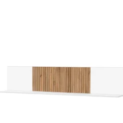 Outlet Wohnen Wandboard in Weiß mit Eiche Bianco - Miloris