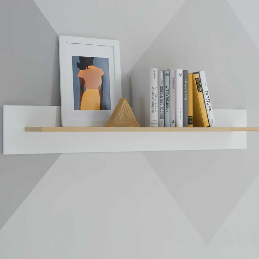 Clearance Wohnen Wandboard in Weiß und Eiche - Ginko