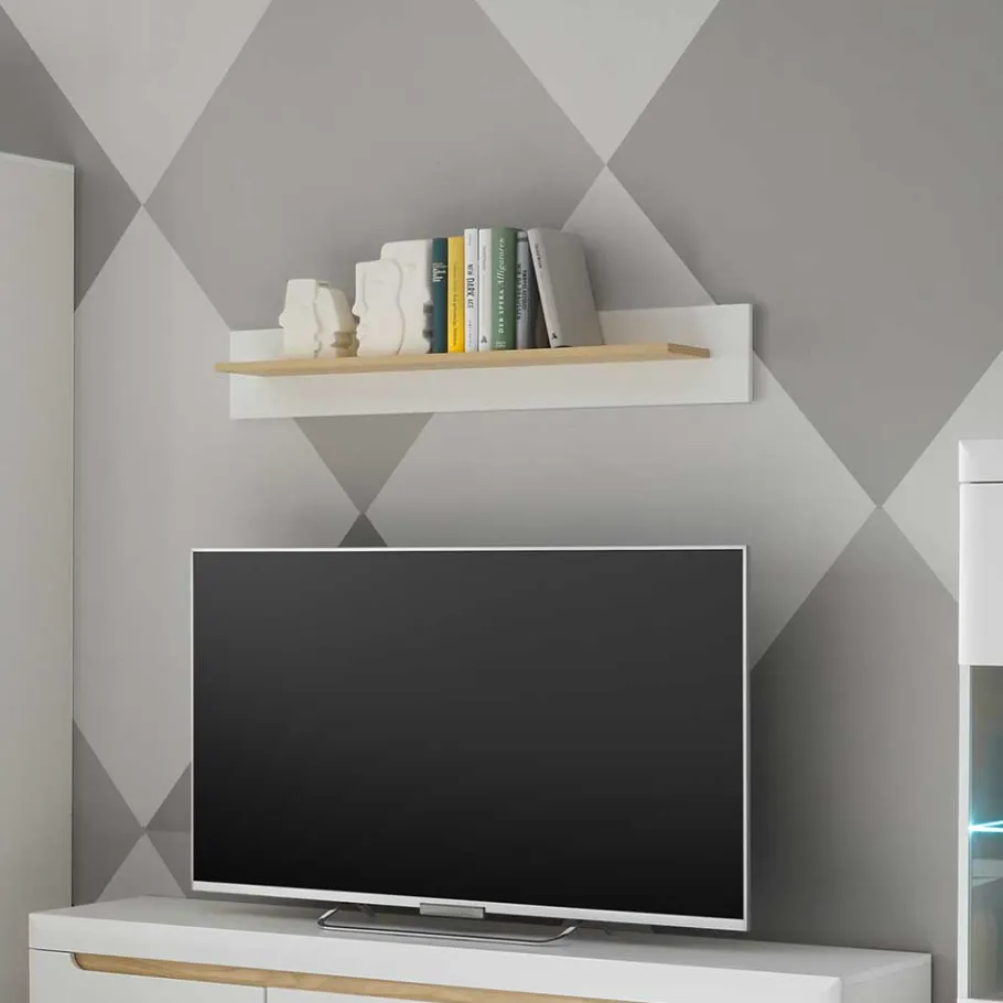 Clearance Wohnen Wandboard in Weiß und Eiche - Ginko