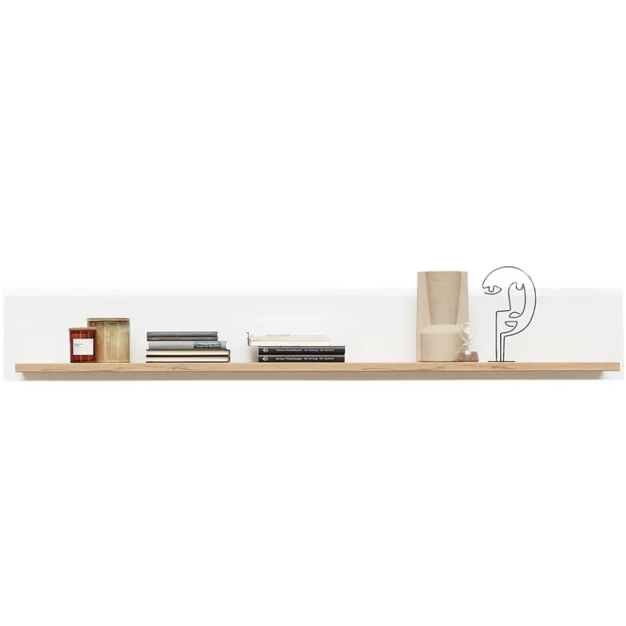 New Wohnen Wandboard in Weiß und Wildeiche Optik - Niam