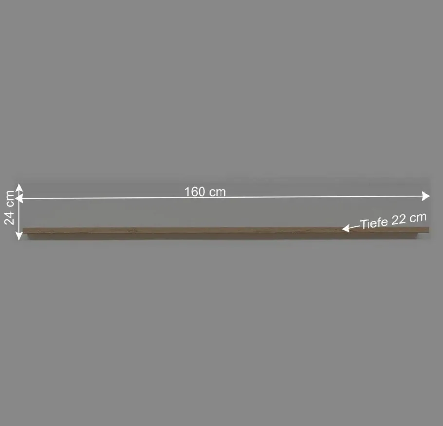 New Wohnen Wandboard in Weiß und Wildeiche Optik - Niam