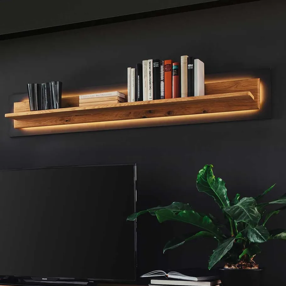 Best Wohnen Wandboard in Wildeiche & Anthrazit - Flacona