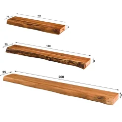 Hot Wohnen Wandboard mit Baumkante aus Akazie - Casaniano
