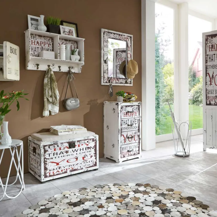Clearance Wohnen Wandgarderobe Esther im Shabby Chic Look