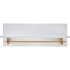 Wohnen Wandgarderobe mit Ablageboden & Holzstange - Catia