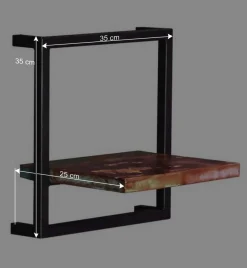 Sale Wohnen Wandregal aus Recyclingholz & Metall - Jamaica