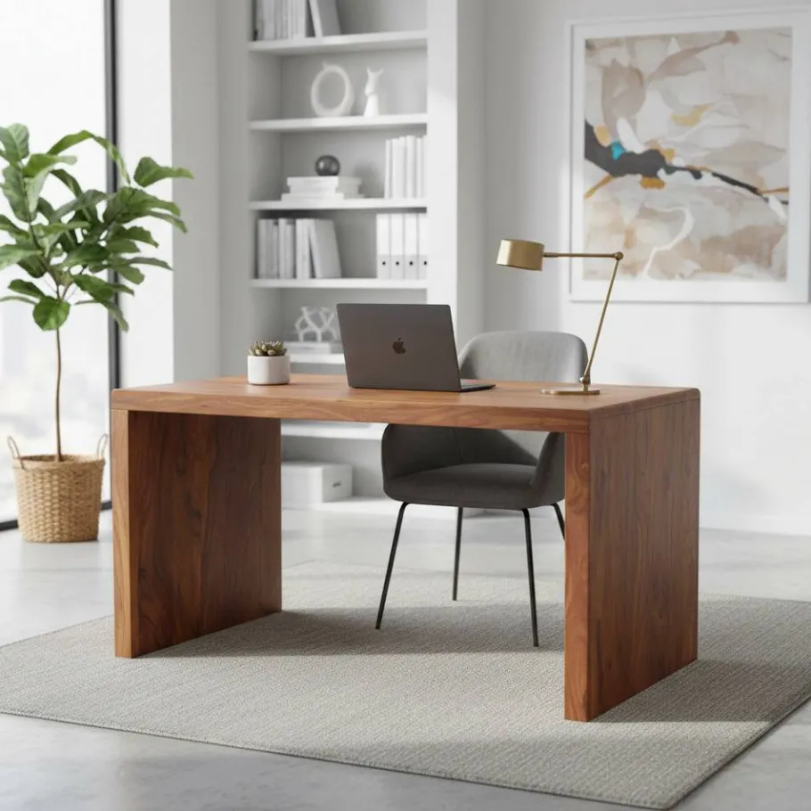 Clearance Wohnen Wangenschreibtisch Jamsons aus Holz mit intensiver Maserung