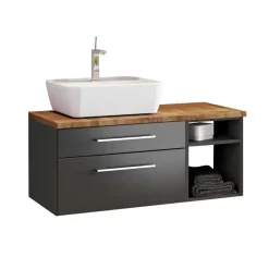 Hot Wohnen Waschbecken mit Schrank als Set - Estregos (dreiteilig)